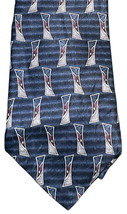 Stafford Executive Mens Blue Gray Geometric Silk Neck Tie Necktie 58.75&quot;... - $3.99