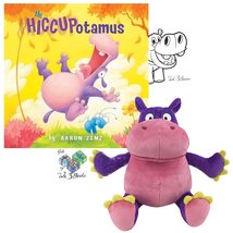 The Hiccupotamus by Aaron Zenz with MerryMakers Hippo Stuffed Animal Hiccup Soun - £47.17 GBP