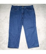 Lee Relaxed Fit Men&#39;s Size 40x29 Fleece Lined Straight Blue Denim Jeans - $18.90