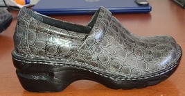 BOC Born Concepts Clogs Crocodile Embossed Print Gray &amp; Black Shoes SZ 6 Women&#39;s - £19.60 GBP