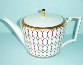 Wedgwood Renaissance Red Teapot Bone China New - $224.90