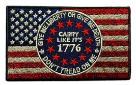 Distressed USA Flag Betsy Ross 1776 Carry Like It&#39;s Liberty Patch [4.0 inch - Ir - £7.18 GBP