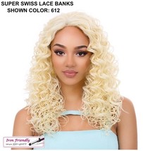 It&#39;s A Wig Swiss Lace Front Wig Banks Iron Friendly Curly Wavy Lace Front Wig - £17.29 GBP