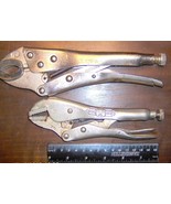 Used 10&quot; curved jaw Olympia locking pliers 7R Petersen VISE GRIP 7&quot; Stra... - £27.12 GBP