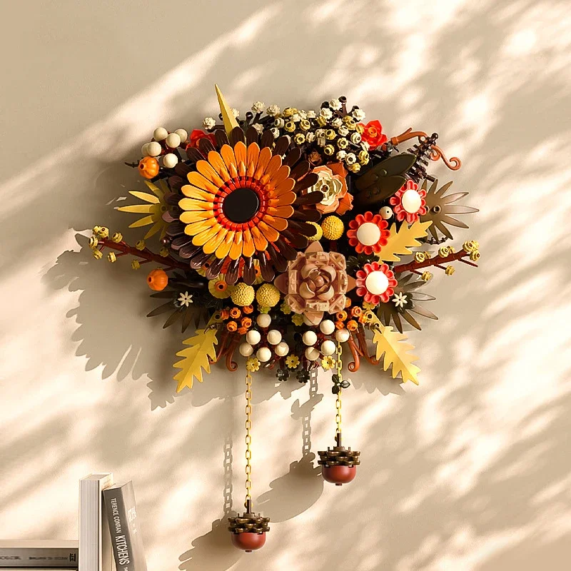 Wall-Mounted Eternal Flower Building Blocks,Assembly Nordic Art Wall Hanging - $64.49+