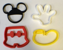 Mickey Mouse Cartoon Character Set of 4 Cookie Cutters USA PR506 - £7.04 GBP