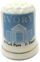 Ivory Soap 99% Pure It Floats Vtg White Thimble Souvenir Advertise Gold ... - £12.93 GBP