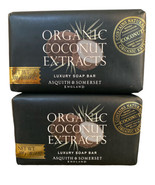 (2) Asquith &amp; Somerset England Organic Coconut Oil  Luxury Soap Bar 10.5... - £14.67 GBP
