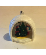 1983 Avon &quot;Winter Fun&quot; Igloo Christmas Ornament Penguin Tree Eskimo Chil... - £4.43 GBP