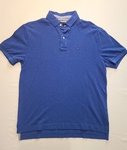 Tommy Hilfiger Classic Fit Polo Shirt Mens Size M Blue Embroidered Logo Longtail - £7.81 GBP