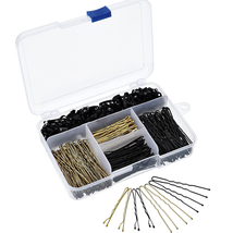 200 Pieces Bobby Pins U Hair Pins Hair Clips and 100 Pieces Rubber Hair Bands - £11.45 GBP