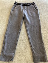 Athletic Works Boys Gray Jogger Sweatpants Pockets Wide Cloth Waist 10-12. - $7.35