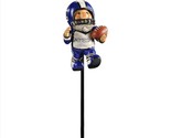 Football Gnome Garden Stake Set of 2 Adorable 17&quot; High Sports Game Day Blue - £22.61 GBP
