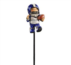 Football Gnome Garden Stake Set of 2 Adorable 17" High Sports Game Day Blue image 1