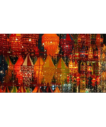 10pcs Mix Lot Indian Wedding Decor Lanterns Collapsible Lamps Colorful H... - €71,04 EUR