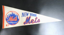 Vintage 1969 New York Mets Mlb Baseball Pennant Full Size 30&quot; - £19.74 GBP