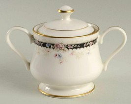 (1) Gorham Fine China NOCTURNE Sugar Bowl w/ Lid Gold Trim Multicolor Flowers - £154.64 GBP