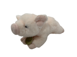 Miyoni Aurora small plush pink pig with collar tag stuffed animal soft toy - £4.74 GBP