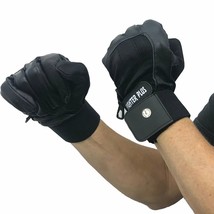 Fighter Plus Leather Full Finger Weight Lifting Gloves with Wrist Support - £6.28 GBP