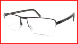 Porsche Design P8301 Eyeglasses Frame Black Metal Rubber Italy Made 56-1... - $177.57
