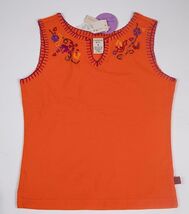 COPPER KEY GIRLS SIZE 8 NWT ORANGE HAND EMBROIDERED FLOWERS BEADS NEW FL... - $11.87