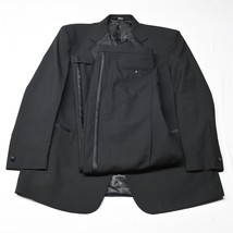 Barry 52L 40x32 Black Wool Mens Jacket Pants Suit Tuxedo Tux - £67.42 GBP