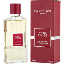 Habit Rouge By Guerlain Edt Spray 3.3 Oz (New Packaging) - £97.67 GBP