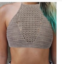 Beige Tan Coverup Halter Top Small Nwot - $10.88
