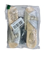 New Worishofer Women&#39;s Gold / Silver Leather Cork Wedge Mule Shoes 10 US... - $34.64