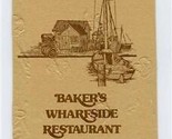 Baker&#39;s Wharfside Restaurant Dinner Napkin Point Pleasant Beach New Jersey - $11.88
