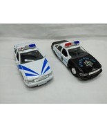 (2) Chevrolet Caprice Welly Police Diecast Car 5&quot; - $263.24 MXN