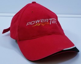 V) Power Tech Lincoln Tech Adjustable Red Baseball Cap Cotton Hat - £7.75 GBP