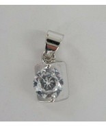 CHARM ONLY 18KGP ONE CLEAR STONE SET IN SILVER COLOR TRIANGULAR PRISM JE... - $5.99