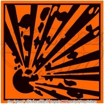 EXPLOSIVE EXPLOSIF Symbol Safety Warning Explosion Danger 100mm Autocollant - $3.80