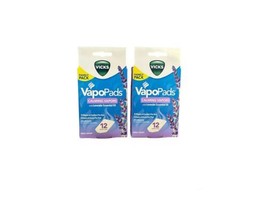 Vicks Calming Menthol and Lavender Pads Cough Suppressant 12 Pads 2 - Pack - £23.25 GBP