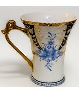 Sorelle Fine Porcelain Mug Vintage Tea Cup w/ Blueberries &amp; Gold Hand Pa... - $19.99