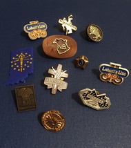 Vintage 70s Lapel Pins- Stick Pin Badges/Pin Backs- Metal/Plastic