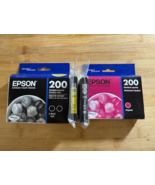 6~ Epson 200 DURABrite Ultra Ink Cartridge Black Yellow Magenta UNOPENED... - $15.84