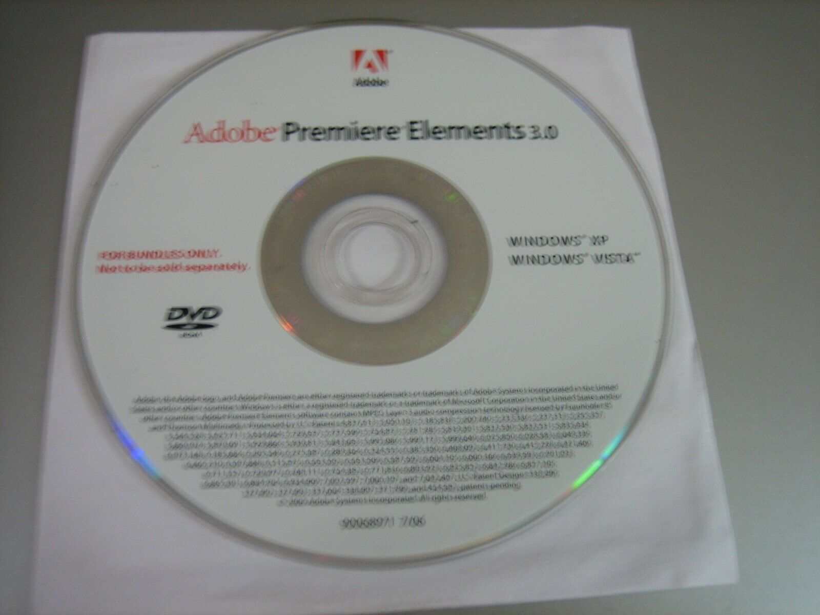 Adobe Premier Elements 3.0 (DVD-ROM, 2006) - Replacement Disc Only!! - £7.04 GBP