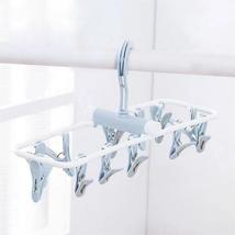 KAHATH Clothes drying hangers with 12 Clips, 360° Rotatable Hook  - £8.99 GBP
