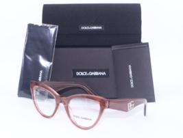 New Dolce &amp; Gabbana Dg 3372 3411 Brown Authentic Designer Frame Eyeglasses 50-20 - £211.05 GBP