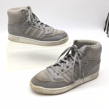 Adidas Originals All Gray 9.5 Mens High Top Sneakers Leather &amp; Suede - £33.33 GBP