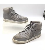 Adidas Originals All Gray 9.5 Mens High Top Sneakers Leather &amp; Suede - £33.19 GBP