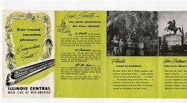 Illinois Central Railroad Main Line of Mid America Brochure Everywhere S... - $17.82