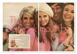 Clairol Cosmetics Lipcolors Pretty Pink Mouth Vintage 1968 2-Page Magazi... - $12.30