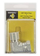 Hydraulic Hose Adapter 90° 3/8&#39;&#39; M x 3/8&#39;&#39; F Pipe Swivel, Apache 39005075 - $0.99