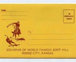 Souvenir of World Famous Boot Hill Dodge City Kansas Photo Folder - $17.82