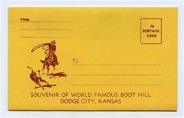 Souvenir of World Famous Boot Hill Dodge City Kansas Photo Folder - £13.98 GBP