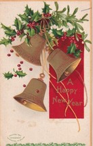 Three Brass Bells Happy New Year 1907 Postcard D59 - £2.38 GBP