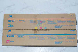 2 New OEM Konica Minolta Bizhub Press C8000, Cyan &amp; Magenta Toners TN615... - $193.05